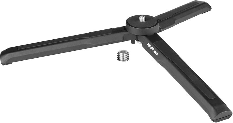 MINIFOCUS Aluminum Mini Tripod, Tabletop Handheld Tripods with 1/4'' and 3/8'' Screw, Portable Mini Travel Stand, Phone Holder for Gimbal Stabilizer DSLR Camera and Monopod - Image 1